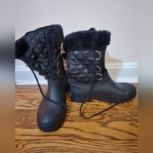 Dirty Laundry - Black Quilted Winter Boots - Size 9